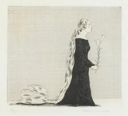 Офорт И Аквитанта Hockney - The Older Rapunzel