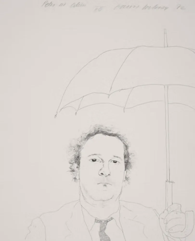 Офорт И Аквитанта Hockney - The Restaurateur - Peter At Odins