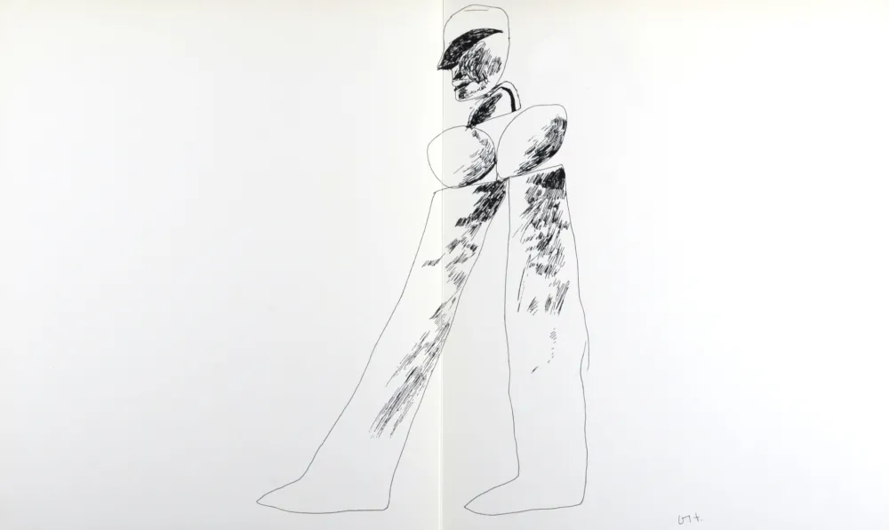 Литография Hockney - Walking Man, 1964