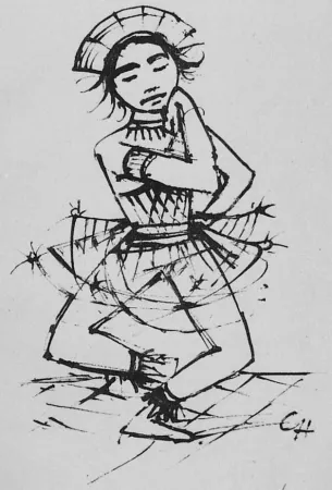 Литография Hofer - Javanische-Tänzerin