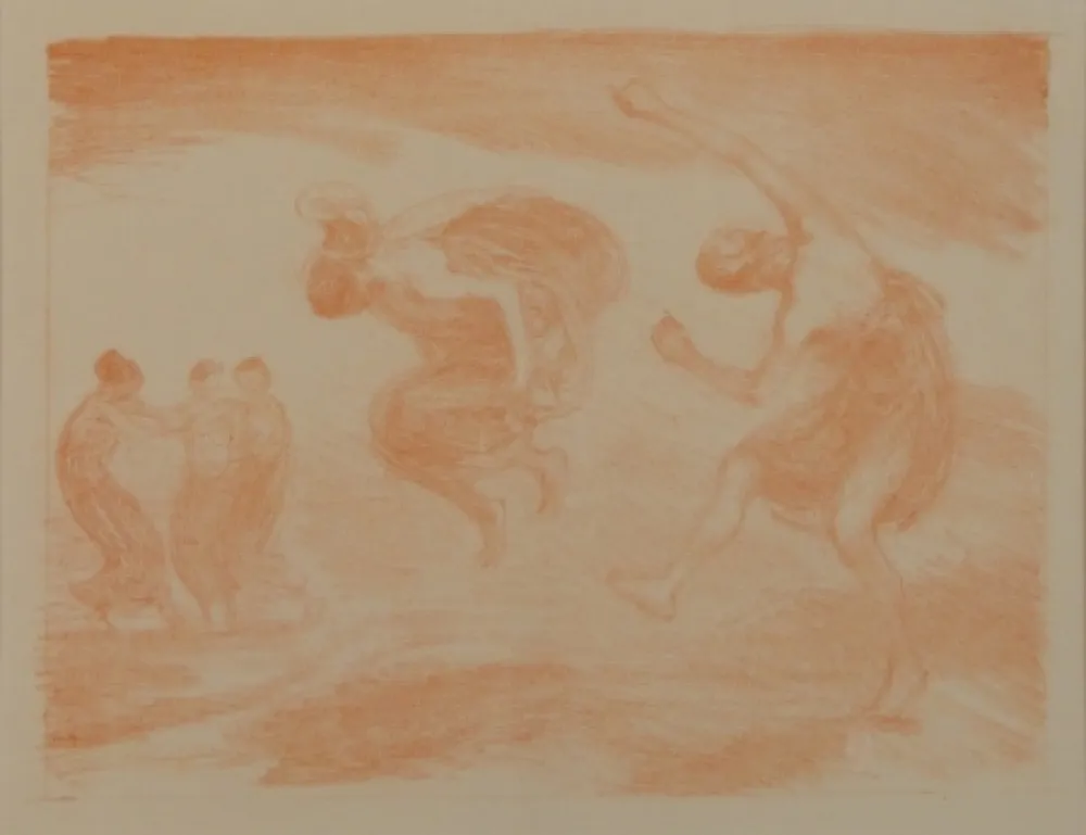 Литография Hofmann - Tanzende Mädchen (Springende Mädchen)