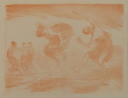 Литография Hofmann - Tanzende Mädchen (Springende Mädchen)