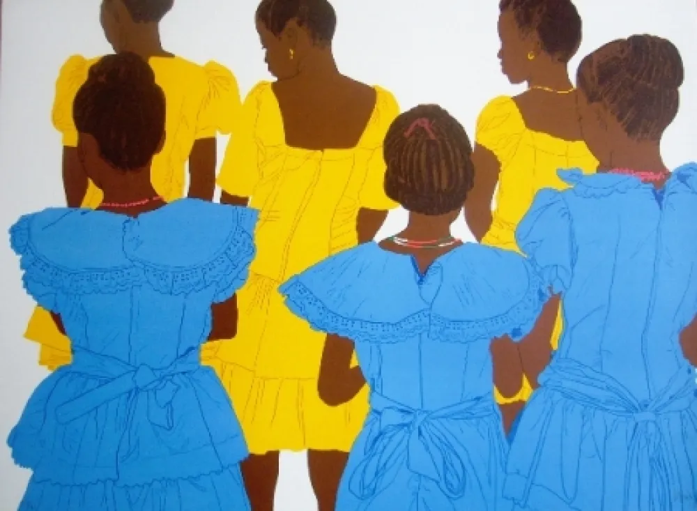 Литография Hoyos -  I tan bae pa pruceccion di San Basilio -1 