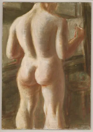 Нет Никаких Технических Hubbuch - (Weiblicher, lesender Rückenakt - Marianne). 