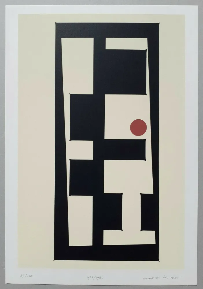 Сериграфия Huber - Rechtecke und Kreis