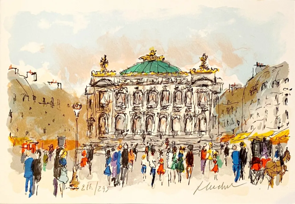 Литография Huchet - Opéra de Paris - Palais Garnier