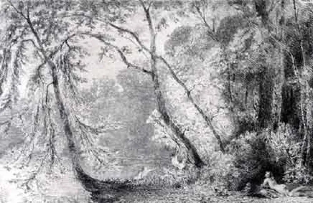 Гравюра Huet - Baigneuses