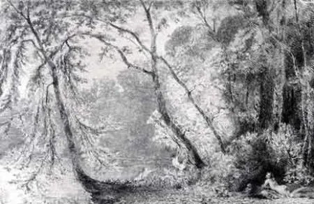 Гравюра Huet - Baigneuses