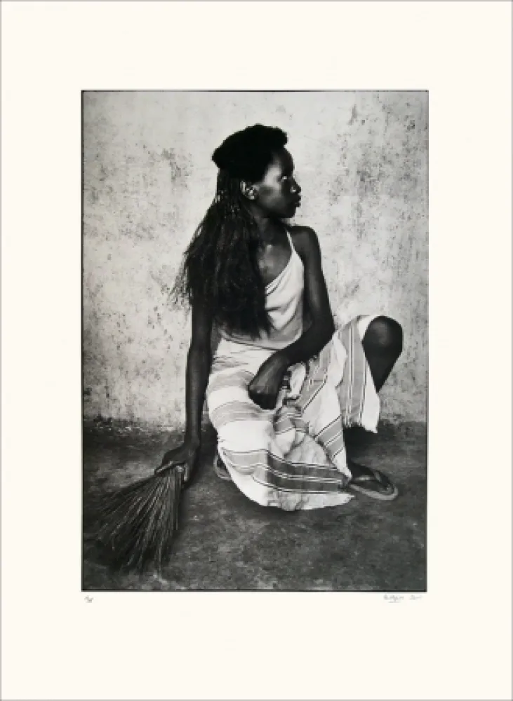 Литография Huguier - Jeune fille