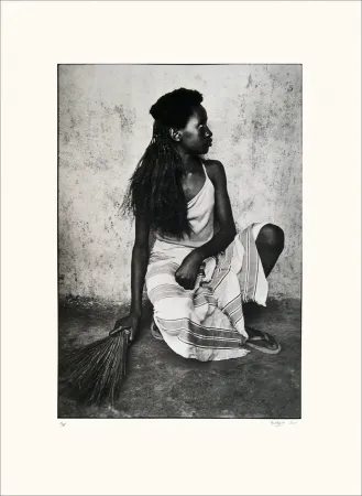 Литография Huguier - Jeune fille