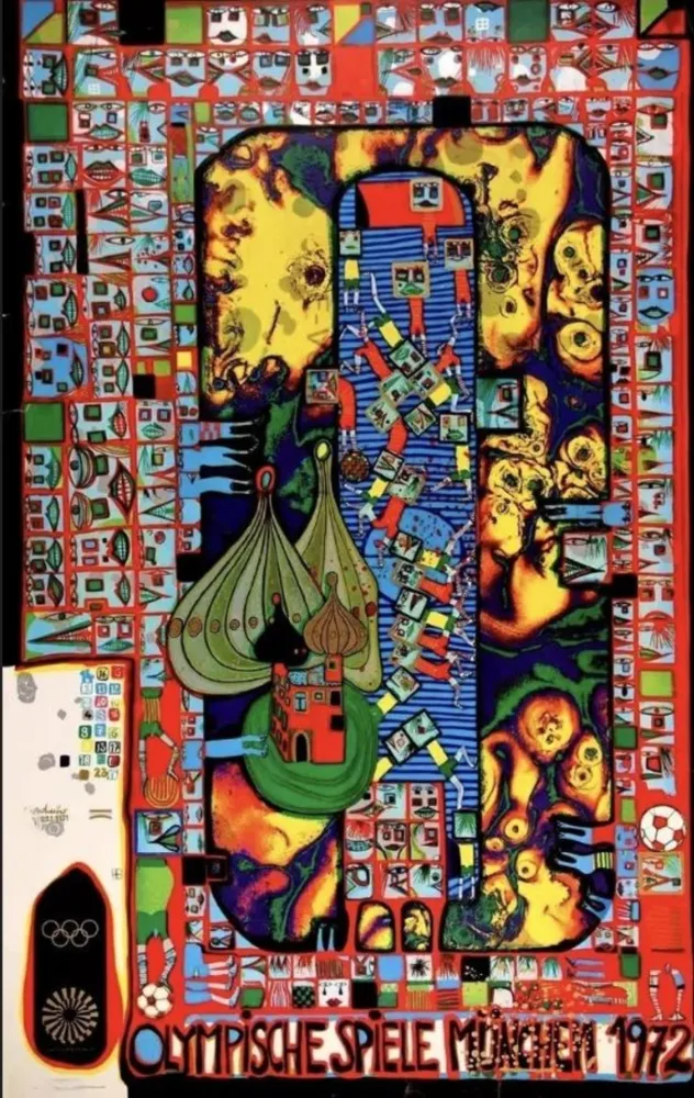 Многоэкземплярное Произведение Hundertwasser - Olympic Red