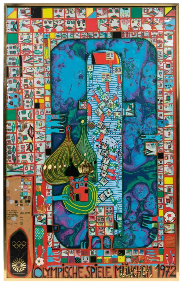 Сериграфия Hundertwasser - OLympics 1972. Complete collection of 27 original lithographs/serigraphic OL Posters