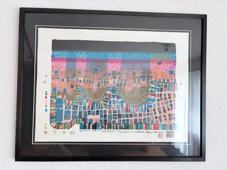 Сериграфия Hundertwasser - Town in Town, Stadt in der Stadt