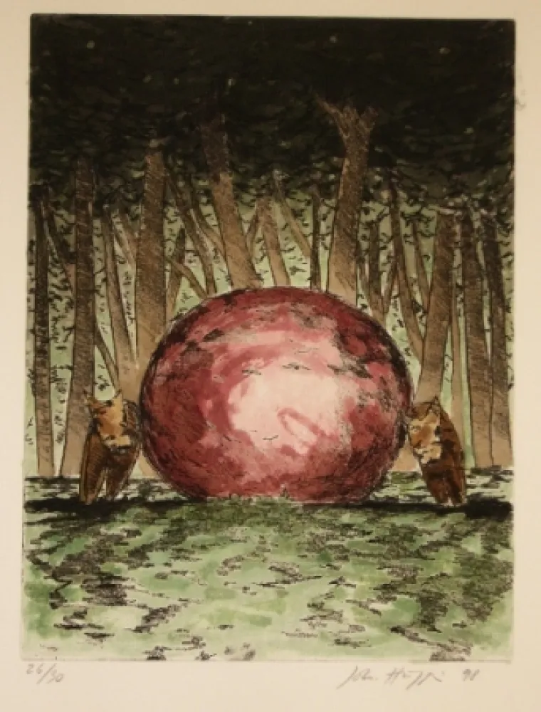 Офорт И Аквитанта Hüppi - Sans titre 6