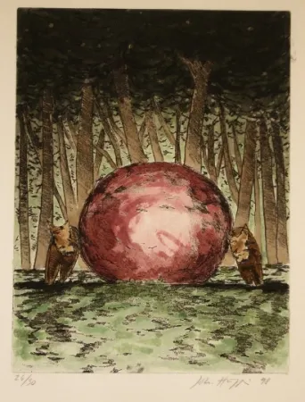 Офорт И Аквитанта Hüppi - Sans titre 6