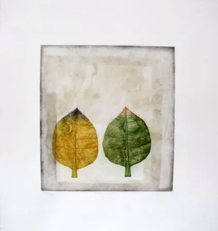 Mezzotint Hwang - Two leaves