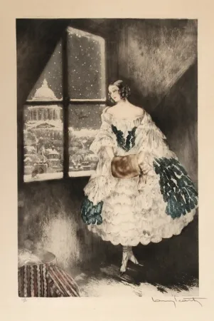 Офорт Icart - Mimi