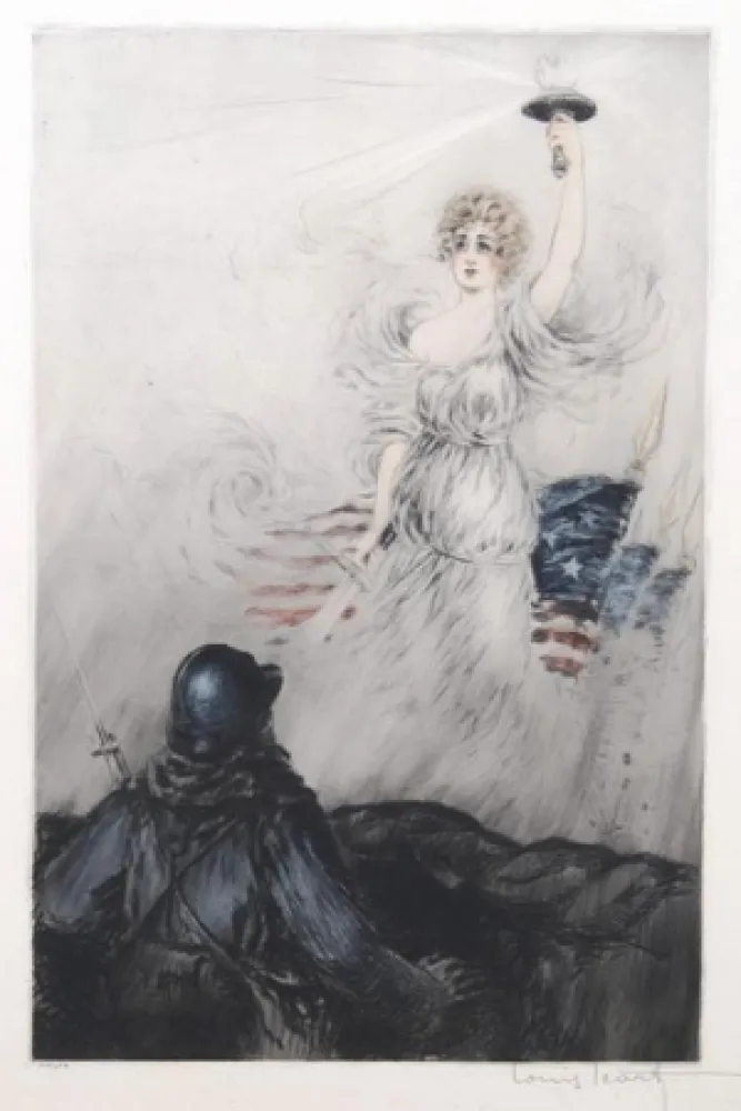 Гравюра Icart - Miss Liberty
