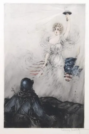 Гравюра Icart - Miss Liberty