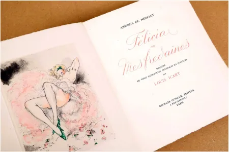 Иллюстрированная Книга Icart - Nerciat, Andréa de : FÉLICIA OU MES FREDAINES. 20 eaux-fortes  en couleurs par Louis Icart. ‎ 