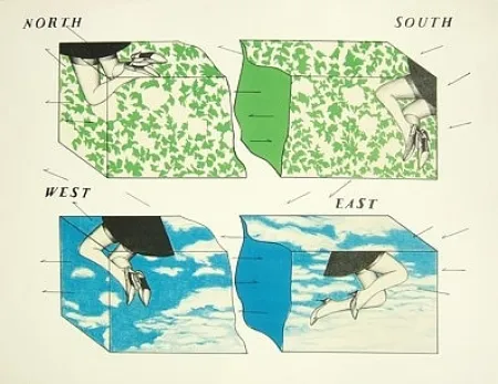 Литография Ikeda - Nord - Sud - Est - Ovest
