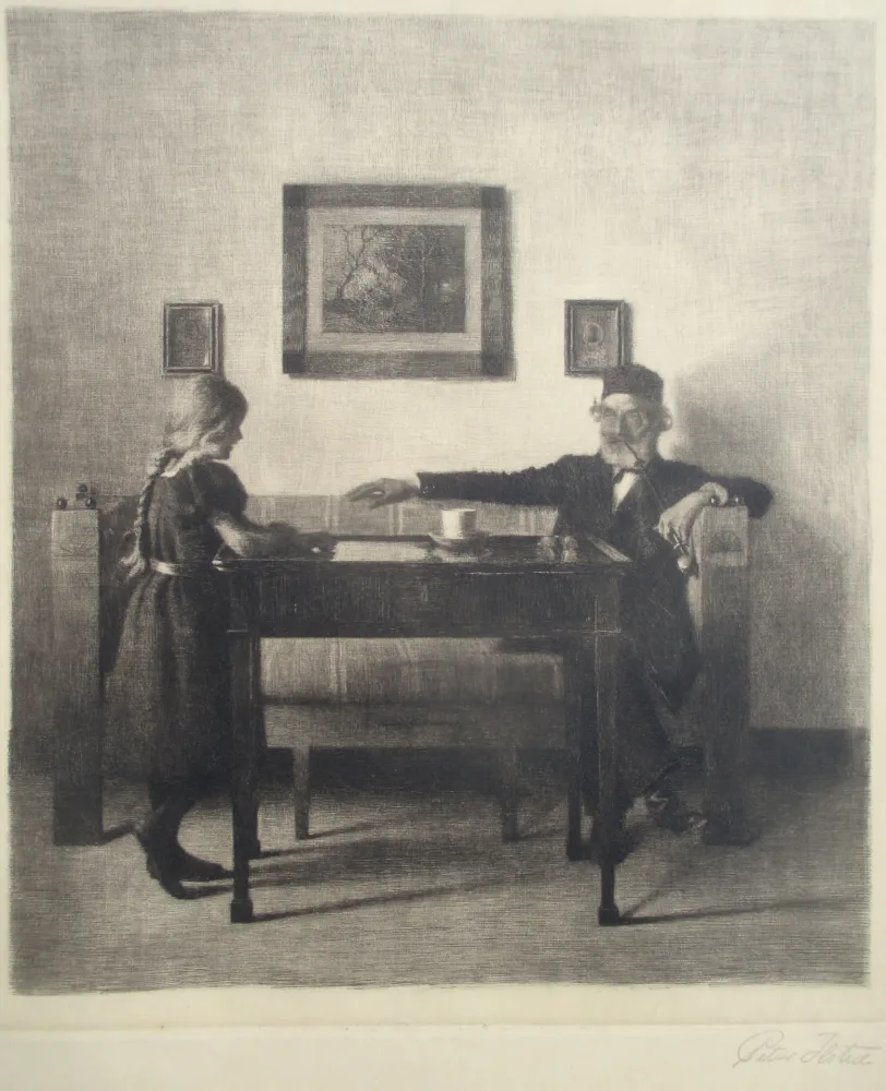 Гравюра Ilsted - Visiting Granddad