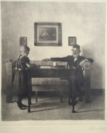 Гравюра Ilsted - Visiting Granddad