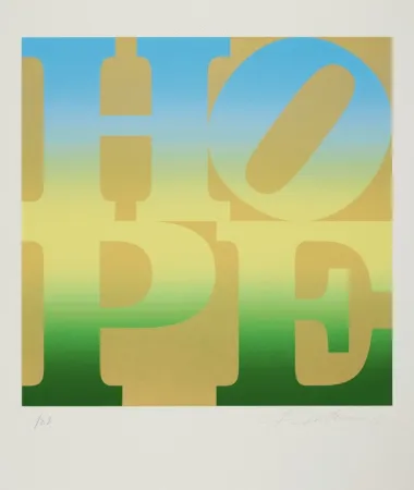 Сериграфия Indiana - Four Seasons of Hope: Summer (Gold)