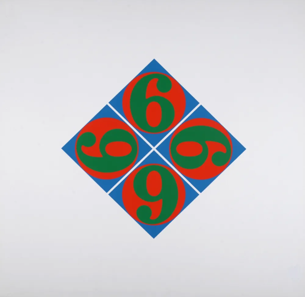 Сериграфия Indiana - Four Sixes, 1969 - hand-signed