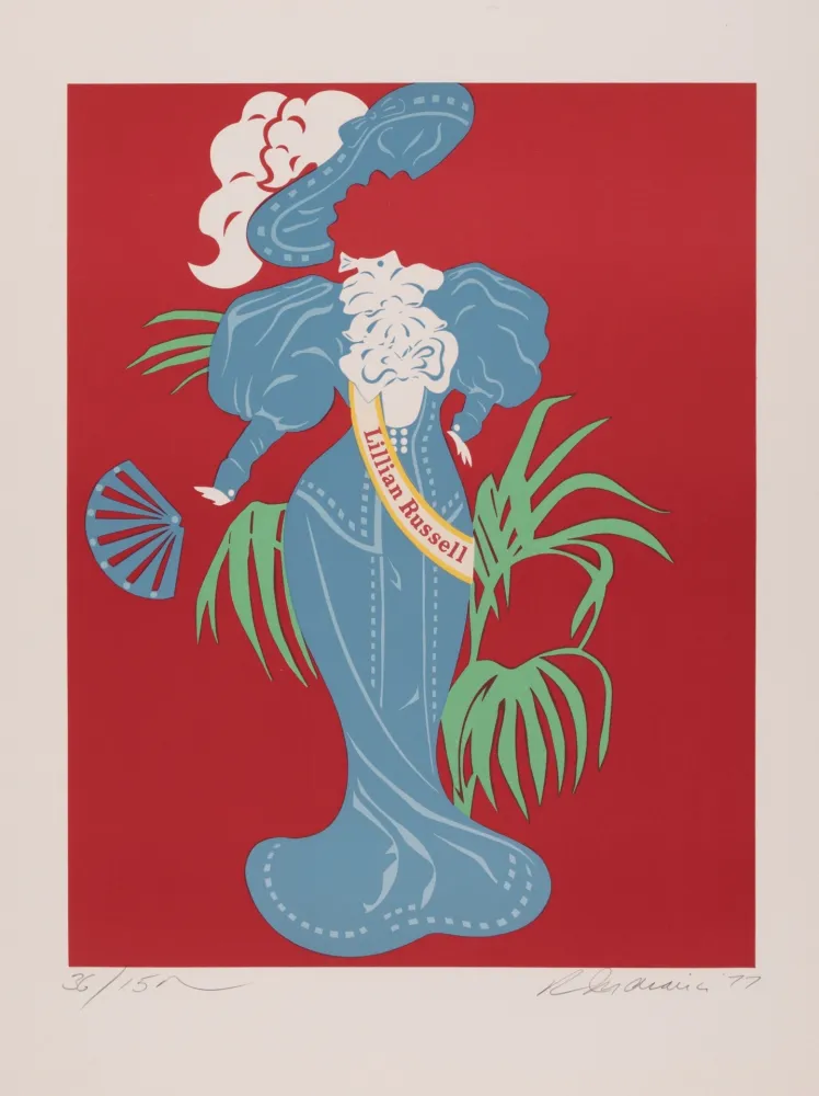 Сериграфия Indiana - Lillian Russel, 1977 - Hand-signed