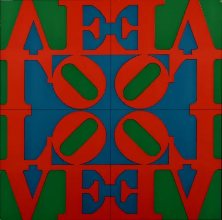 Сериграфия Indiana - Love Wall, 1967 - Very scarce!