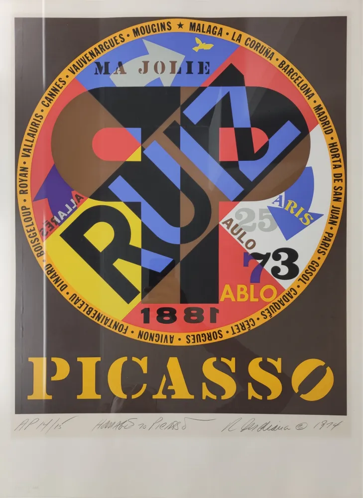Сериграфия Indiana - Picasso, 1974. 