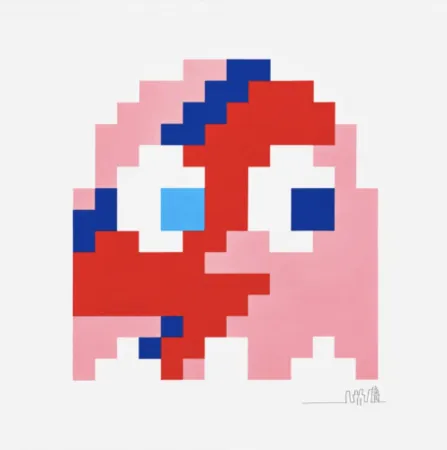 Сериграфия Invader - Aladdin Sane (Pinky)