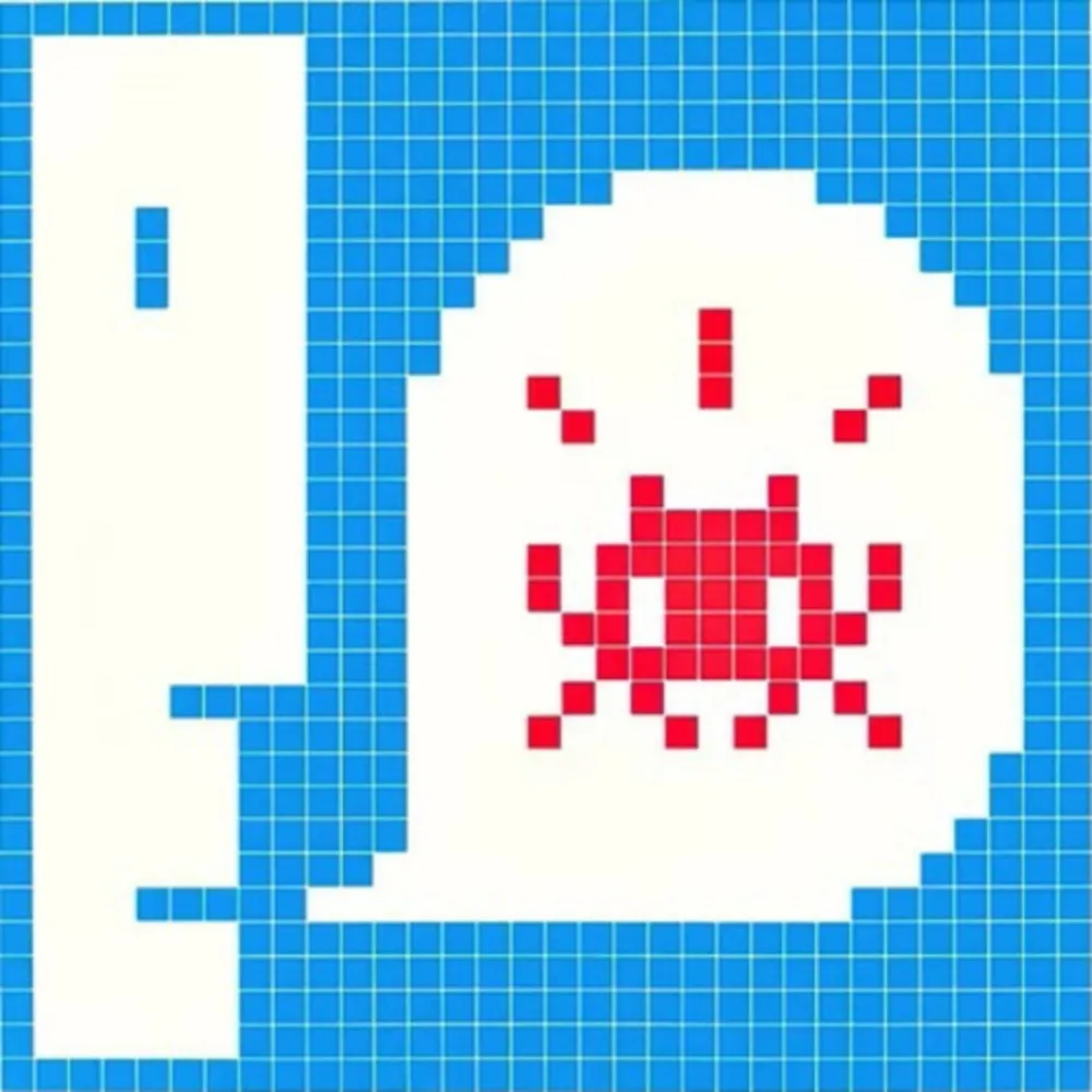 Сериграфия Invader - Alert (Blue)