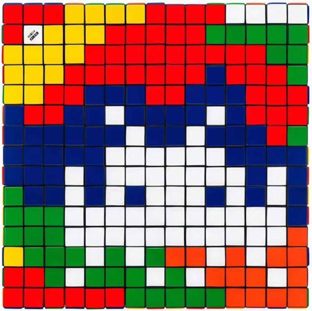 Многоэкземплярное Произведение Invader - Rubik Camouflage NVDR1-2