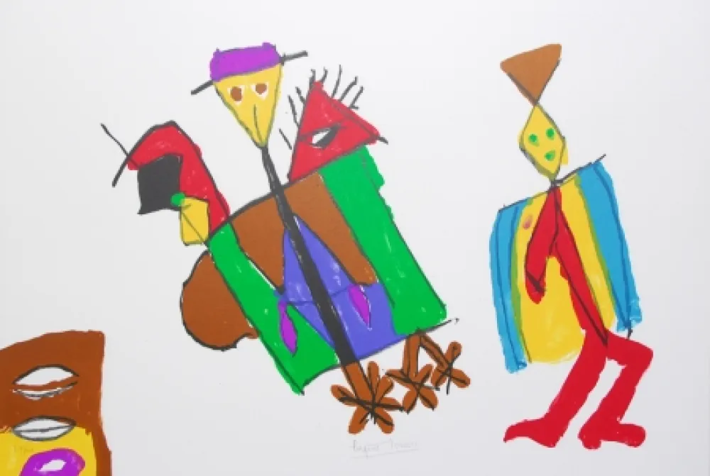 Литография Ionesco - A bord de la nef des fous