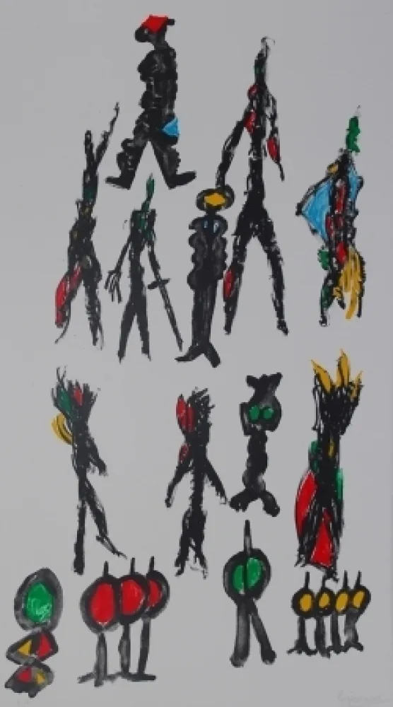 Литография Ionesco - Ces messieurs