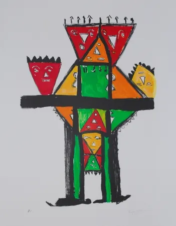 Литография Ionesco - La postérité royale