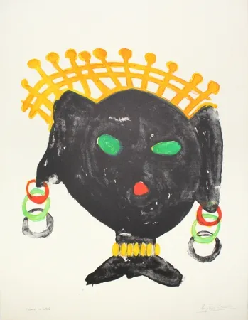 Литография Ionesco - La reine noire