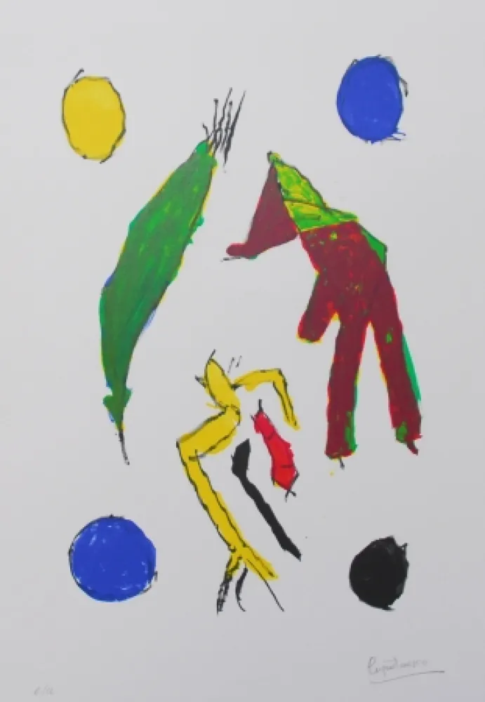 Литография Ionesco - Les esprits et leurs lunes