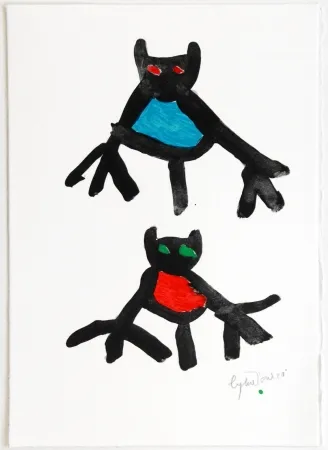 Литография Ionesco - New Year's Card 1987 / 1988