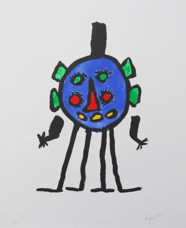 Литография Ionesco - Yeux nombreux, tête unique