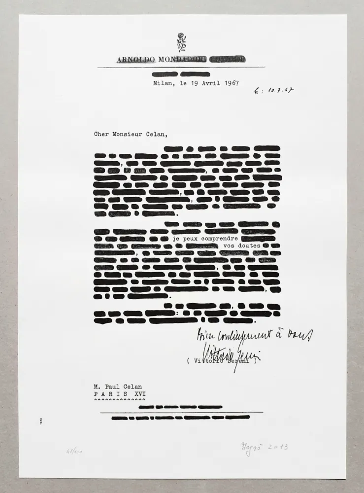 Литография Isgro - Cancellature