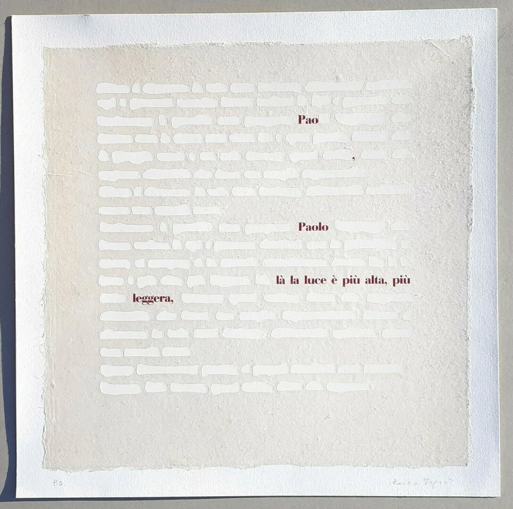 Сериграфия Isgro - Cancellature (la luce è più alta)