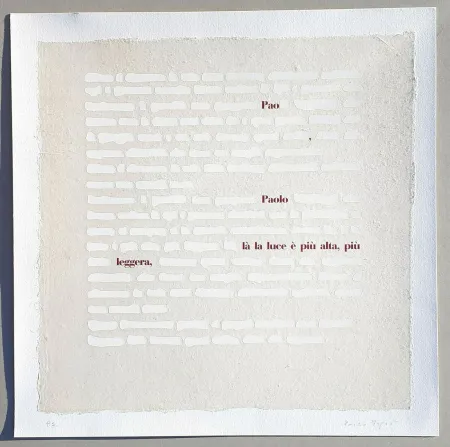 Сериграфия Isgro - Cancellature (la luce è più alta)