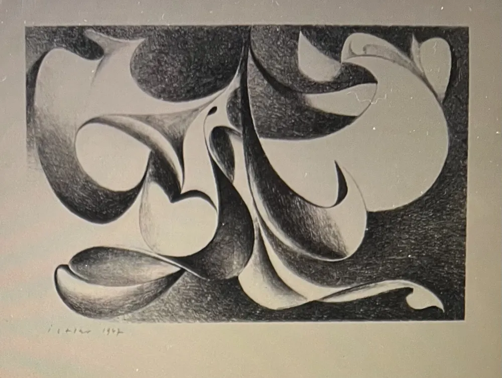 Литография Istrati - Composition abstraite Rare Lithographie de 1947