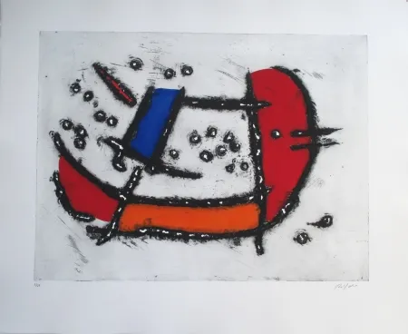 Гравюра Jacobsen - La Seine - Bateau Mouche