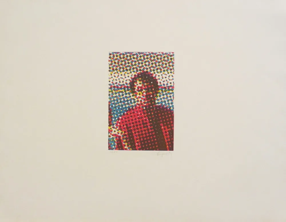 Офорт И Аквитанта Jacquet - Portrait de Mario Schifano