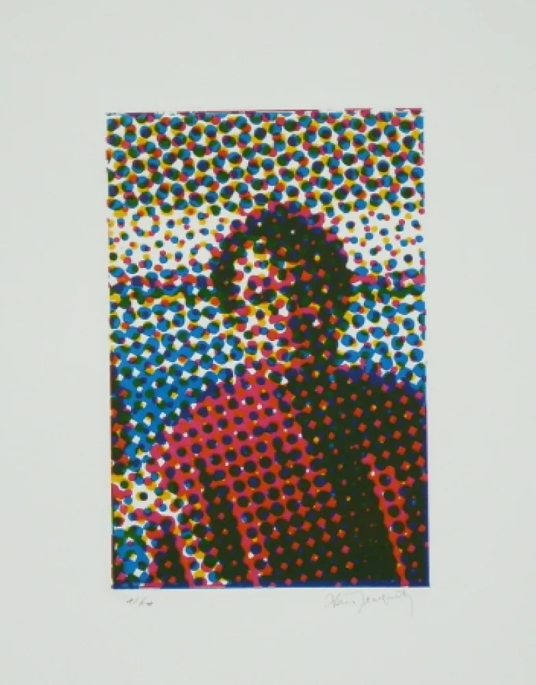 Офорт И Аквитанта Jacquet - Portrait de Mario Schifano