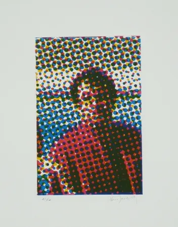 Офорт И Аквитанта Jacquet - Portrait de Mario Schifano